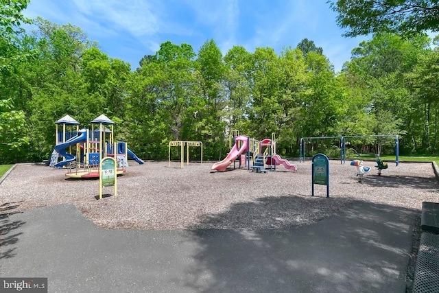 view of community jungle gym