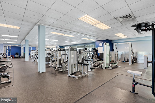 901 N Penn St Unit F706, Philadelphia, PA 19123 - gym featuring visible vents and a drop ceiling