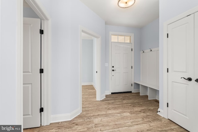 W Main Blvd, Lutherville Timonium, MD 21093 - mudroom with baseboards and light wood finished floors