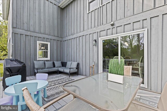 26101 Frederick Rd, Clarksburg, MD 20871 - view of patio with an outdoor hangout area, outdoor dining space, and area for grilling