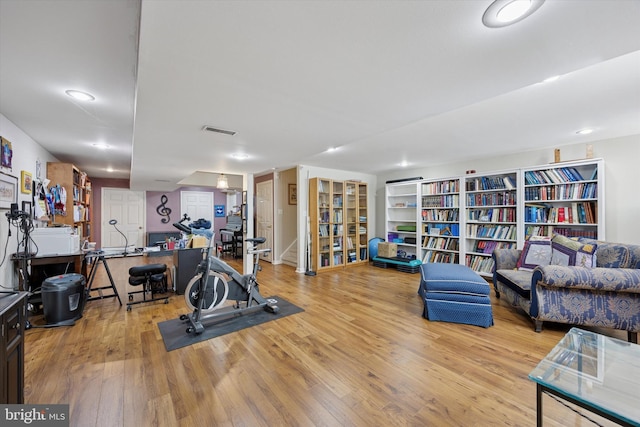 11 Weaver Dr, Evesham, NJ 08053 - workout room featuring wood finished floors