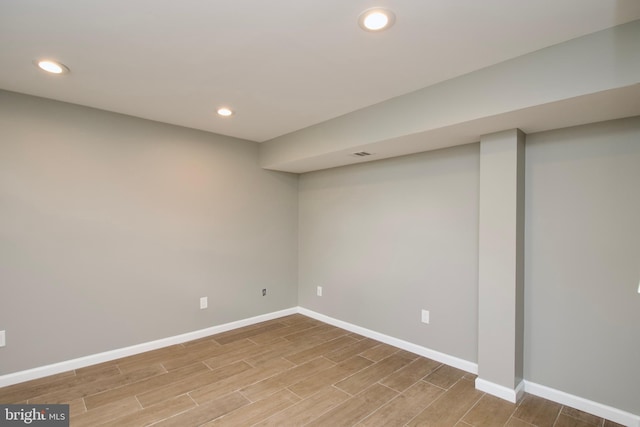 10505 Manor View Pl, Manassas, VA 20110 - finished below grade area with recessed lighting, baseboards, and light wood finished floors