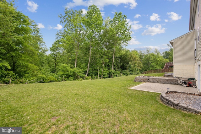 view of yard with a patio