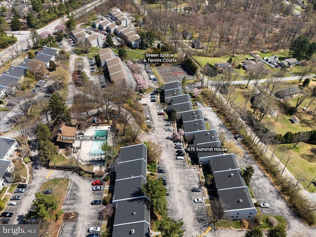 birds eye view of property featuring a residential view