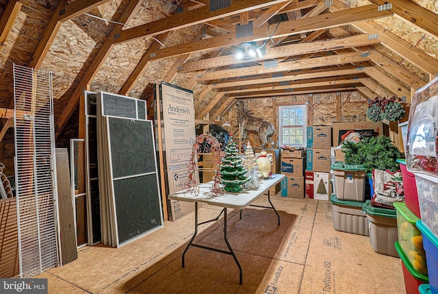 view of attic