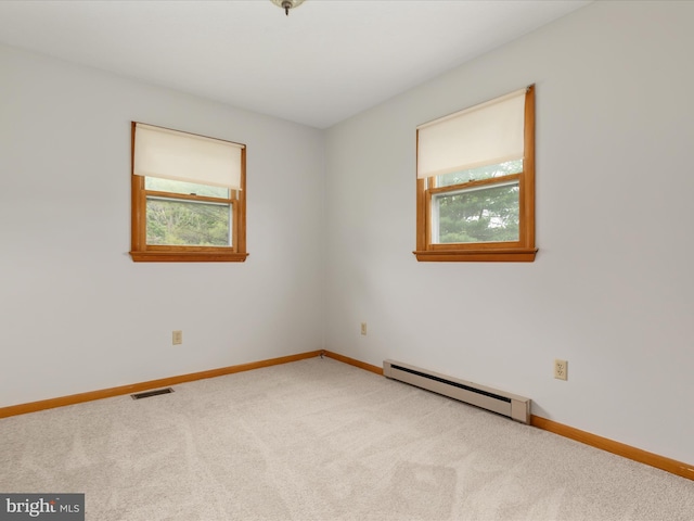13970 Back Rd, Strasburg, VA 22657 - carpeted empty room featuring baseboard heating and baseboards