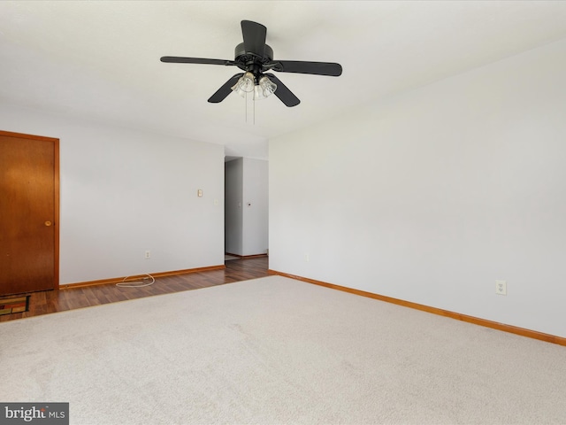 13970 Back Rd, Strasburg, VA 22657 - carpeted spare room featuring baseboards and a ceiling fan