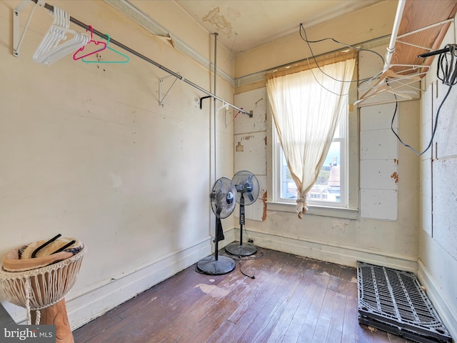 interior space with wood finished floors