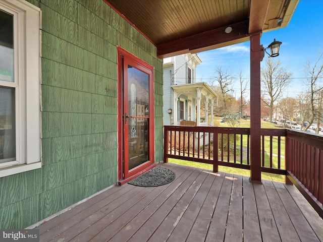 view of wooden deck