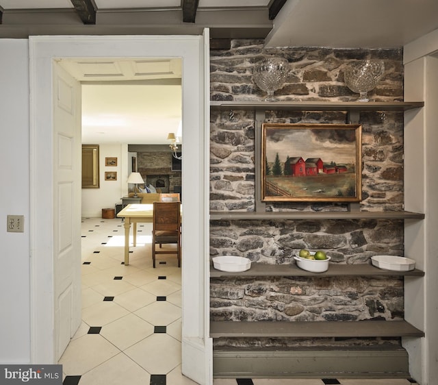 4273 Durham Rd, Kintnersville, PA 18930 - interior space with a large fireplace