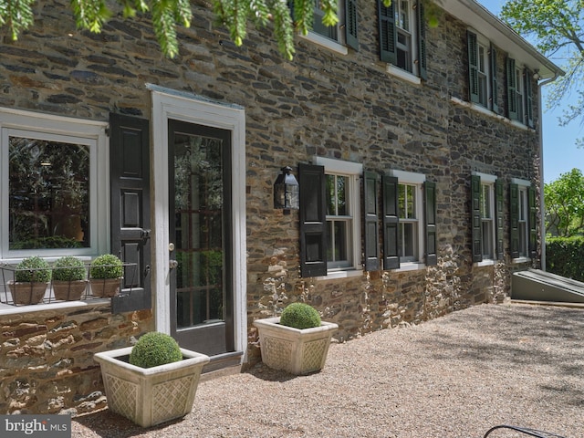 4273 Durham Rd, Kintnersville, PA 18930 - property entrance featuring stone siding
