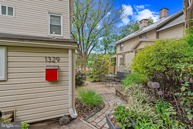 view of home's exterior featuring a patio