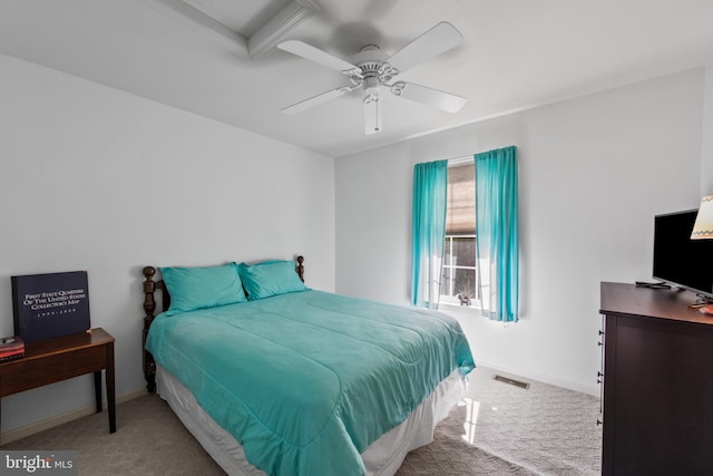 36 Crimson King Dr, Bear, DE 19701 - bedroom with visible vents, a ceiling fan, carpet, and baseboards