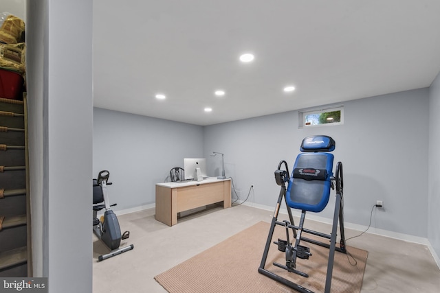 36 Crimson King Dr, Bear, DE 19701 - exercise area featuring recessed lighting and baseboards
