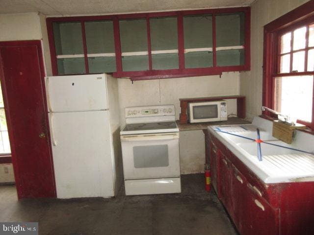 kitchen with white appliances