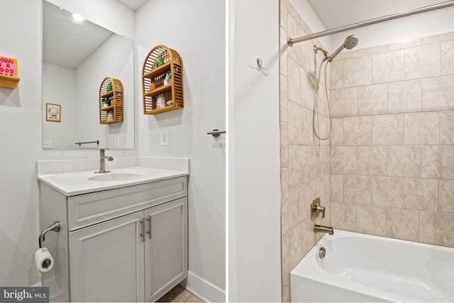 full bath with shower / tub combination and vanity