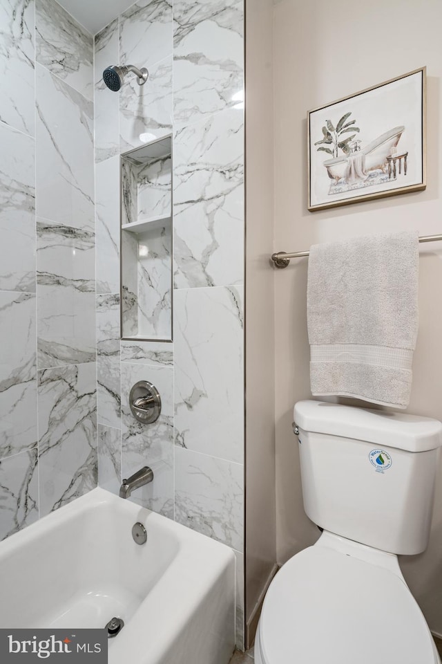 2192 Golf Course Dr, Reston, VA 20191 - bathroom featuring toilet and tub / shower combination