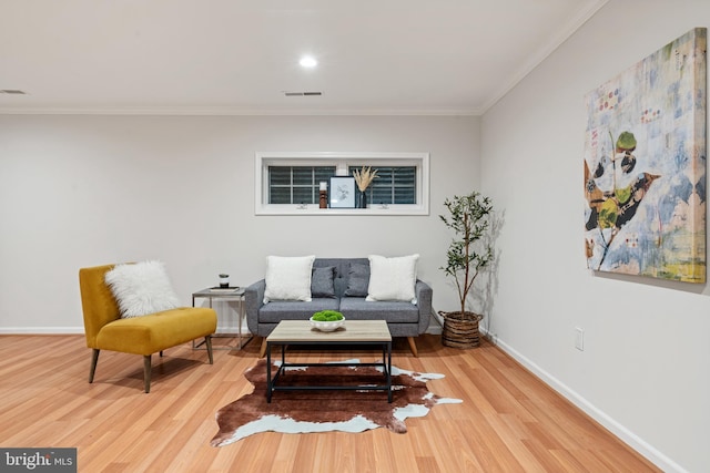 2192 Golf Course Dr, Reston, VA 20191 - living area with ornamental molding, wood finished floors, and baseboards