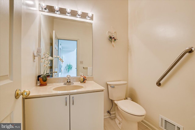 30 Revere Ct, Princeton Junction, NJ 08550 - half bathroom with toilet, tile patterned flooring, and vanity