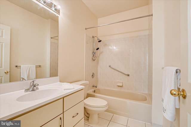 30 Revere Ct, Princeton Junction, NJ 08550 - full bathroom with tile patterned floors, vanity, tub / shower combination, and toilet
