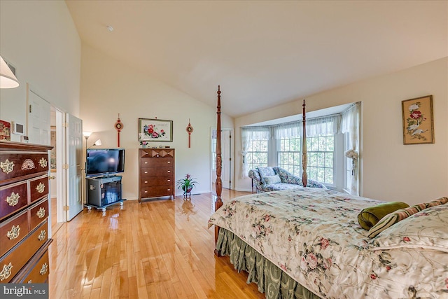 30 Revere Ct, Princeton Junction, NJ 08550 - bedroom with light wood-style floors and high vaulted ceiling
