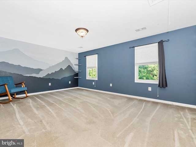 7915 Mount Pleasant Ct E, Walkersville, MD 21793 - carpeted empty room with baseboards, attic access, and visible vents
