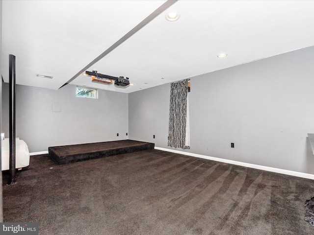 7915 Mount Pleasant Ct E, Walkersville, MD 21793 - interior space featuring baseboards, carpet flooring, recessed lighting, and visible vents