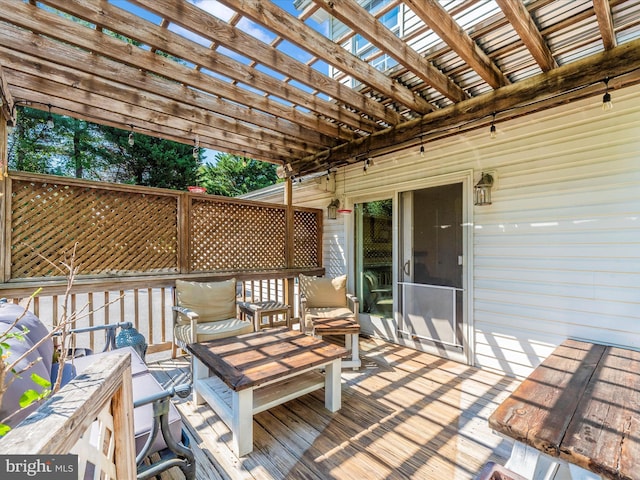 7915 Mount Pleasant Ct E, Walkersville, MD 21793 - wooden terrace with a pergola