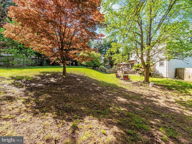 7915 Mount Pleasant Ct E, Walkersville, MD 21793 - view of yard featuring a deck and a fenced backyard