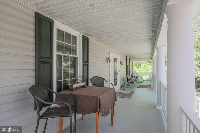 view of patio / terrace with a porch