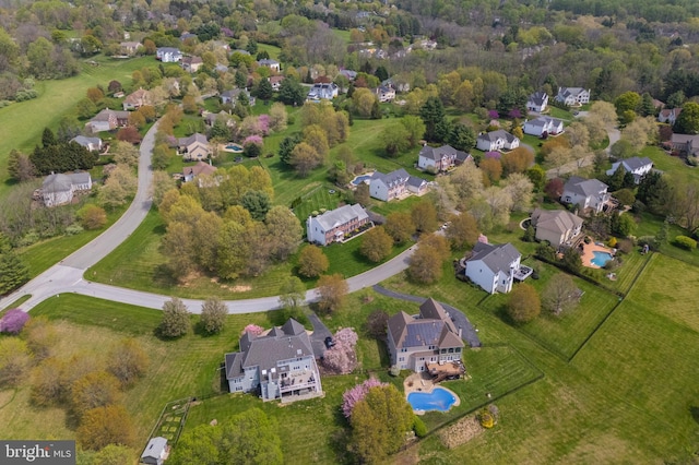 birds eye view of property featuring a residential view
