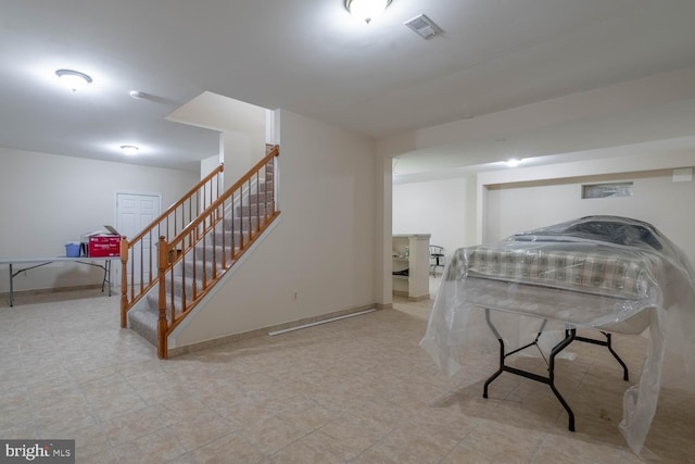 1249 Canon Way, Westminster, MD 21157 - finished basement with stairs, baseboards, and visible vents