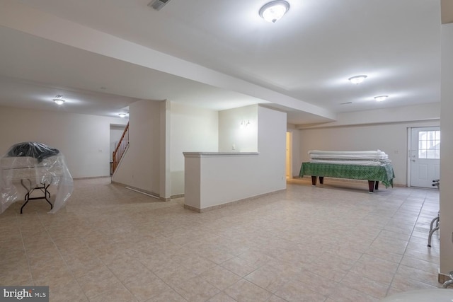 1249 Canon Way, Westminster, MD 21157 - interior space with baseboards, light tile patterned floors, and stairway