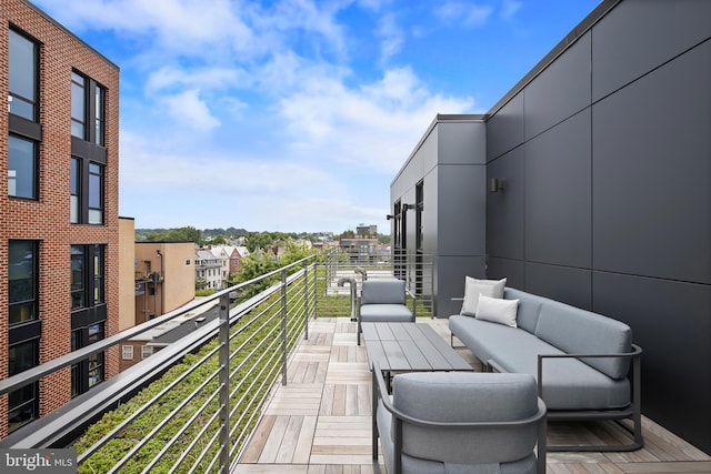 balcony with an outdoor hangout area