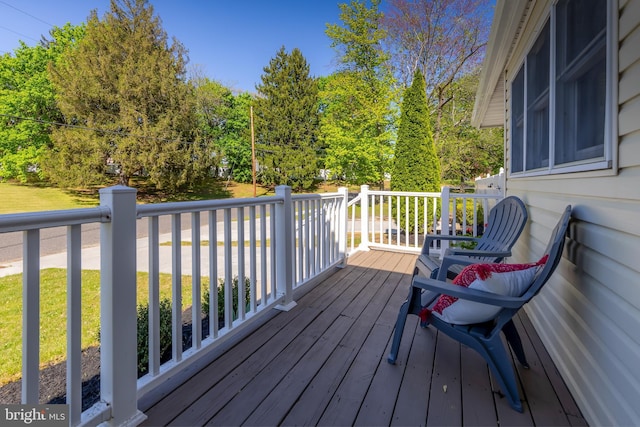 view of wooden deck