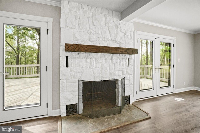 7746 Emerson Burrier Rd, Mount Airy, MD 21771 - doorway featuring ornamental molding, french doors, and a healthy amount of sunlight