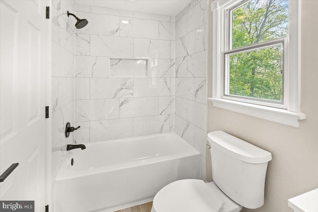 7746 Emerson Burrier Rd, Mount Airy, MD 21771 - full bathroom with washtub / shower combination, toilet, and a wealth of natural light