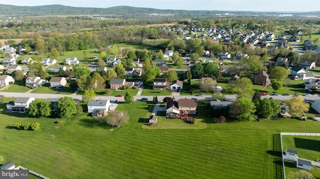 drone / aerial view with a residential view