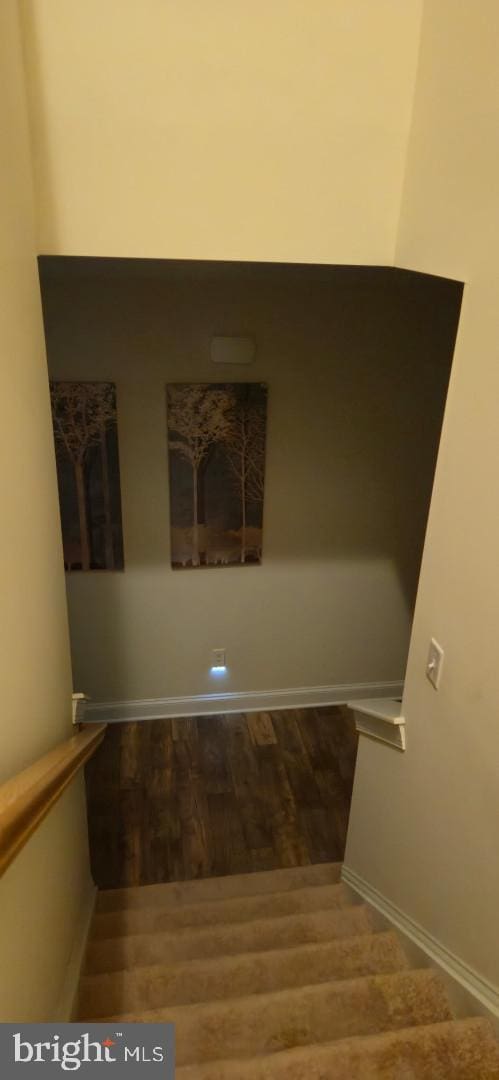 24840 Mistletoe Dr, Georgetown, DE 19947 - stairs with wood finished floors