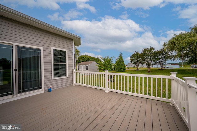 24840 Mistletoe Dr, Georgetown, DE 19947 - wooden terrace with a lawn