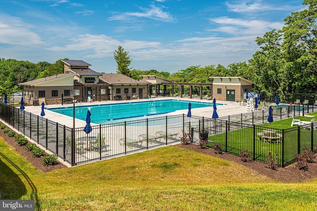 8456 Randell Ridge Rd, Frederick, MD 21704 - pool featuring a lawn and fence