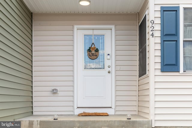 view of doorway to property