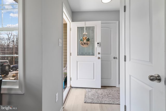 entrance foyer with wood finished floors