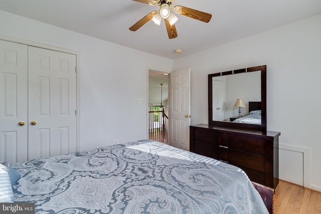 3001 Mandarin Pl, Waldorf, MD 20603 - bedroom with a ceiling fan and wood finished floors