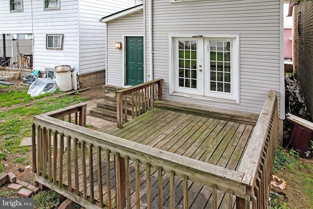 deck with french doors