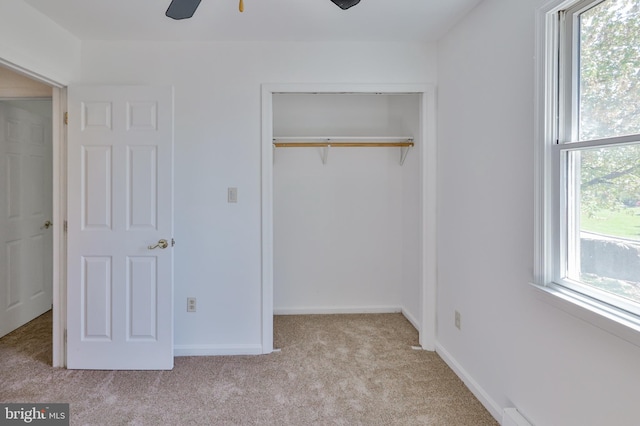 3 Dusty Rd, Easton, PA 18045 - unfurnished bedroom featuring a ceiling fan, baseboard heating, baseboards, a closet, and carpet flooring