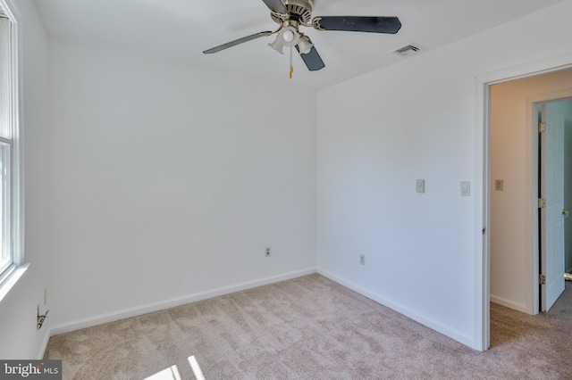 3 Dusty Rd, Easton, PA 18045 - carpeted empty room with a ceiling fan, baseboards, and visible vents