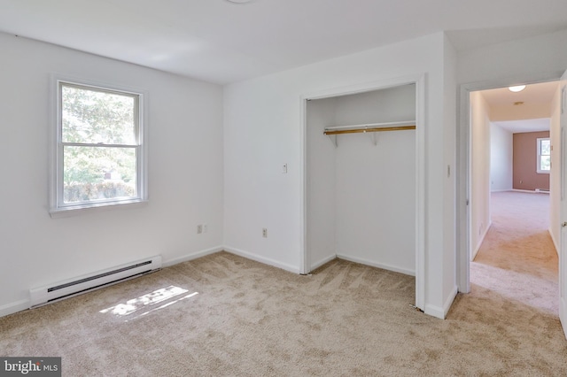 3 Dusty Rd, Easton, PA 18045 - unfurnished bedroom with carpet floors, baseboards, baseboard heating, and a closet