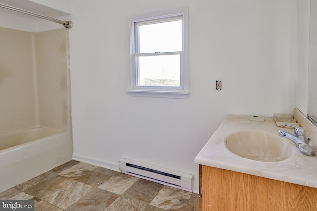 3 Dusty Rd, Easton, PA 18045 - full bath with vanity, shower / bath combination, and baseboard heating