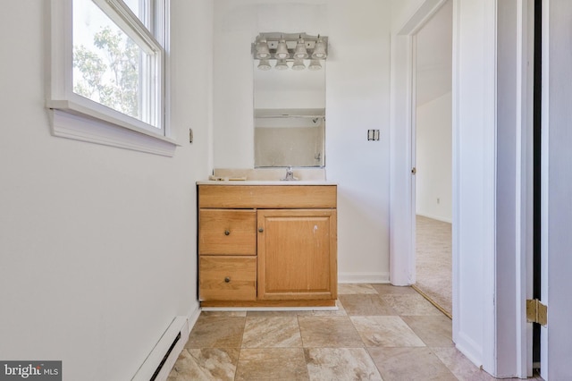 3 Dusty Rd, Easton, PA 18045 - bathroom with vanity, baseboards, and stone finish floor